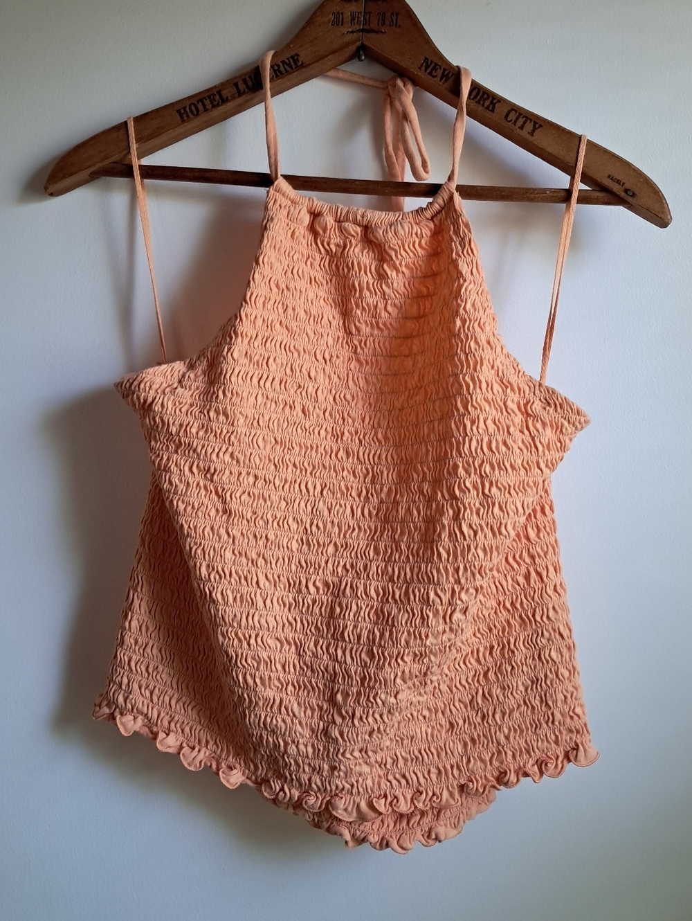Old Navy Peach Smocked Halter Cami
